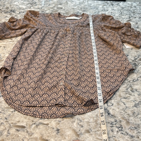 bishop + young | Rachel Ruched Sleeve Blouse in Rhapsody Print Size S Small - Picture 6 of 12